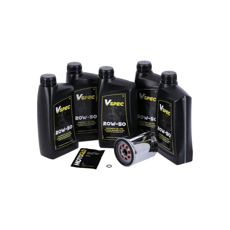 cafe 4 racer - MCS, engine oil service kit. Chrome. 5L. 20W50 Synthetic - MCS 4T engine 