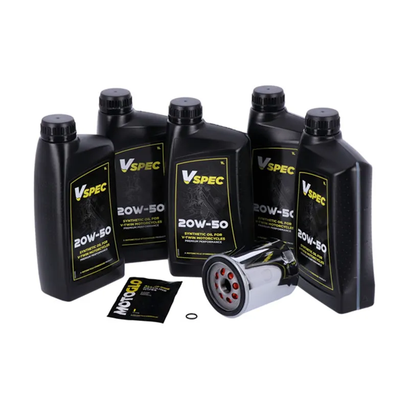cafe 4 racer - MCS, servisní sada motorového oleje. Chrom. 5L. 20W50 Syntetický - MCS 4T 