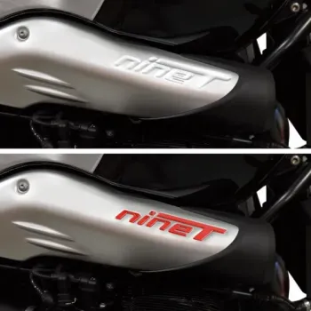 cafe 4 racer - BMW R NINE T LOGO ČERVENÁ 1ks - Cafe4Racer Emblémy Nálepky Logá 
