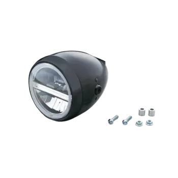 cafe 4 racer - LSL Scrambler Head Light, čiierna/chromova - LSL Predné svetlá s bočným úchytom 4251342922918