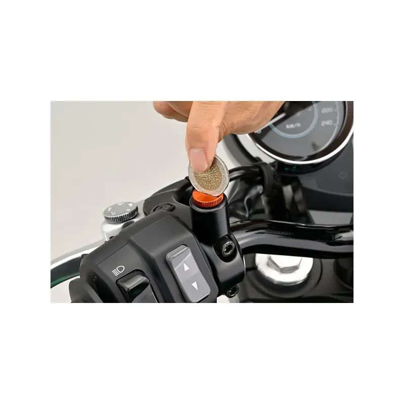 cafe 4 racer - Daytona, mirror hole plug. Orange. RHT - Daytona Accessories 