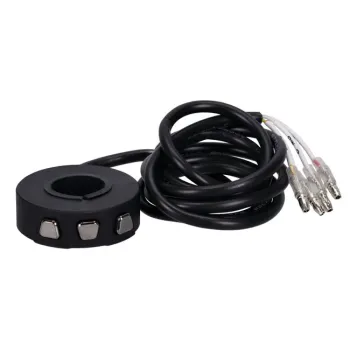 cafe 4 racer - DAYTONA External CNC push button holder with 2 push buttons, black, for 7/8 & 1 inch handlebars - Daytona Switches 4054783169535