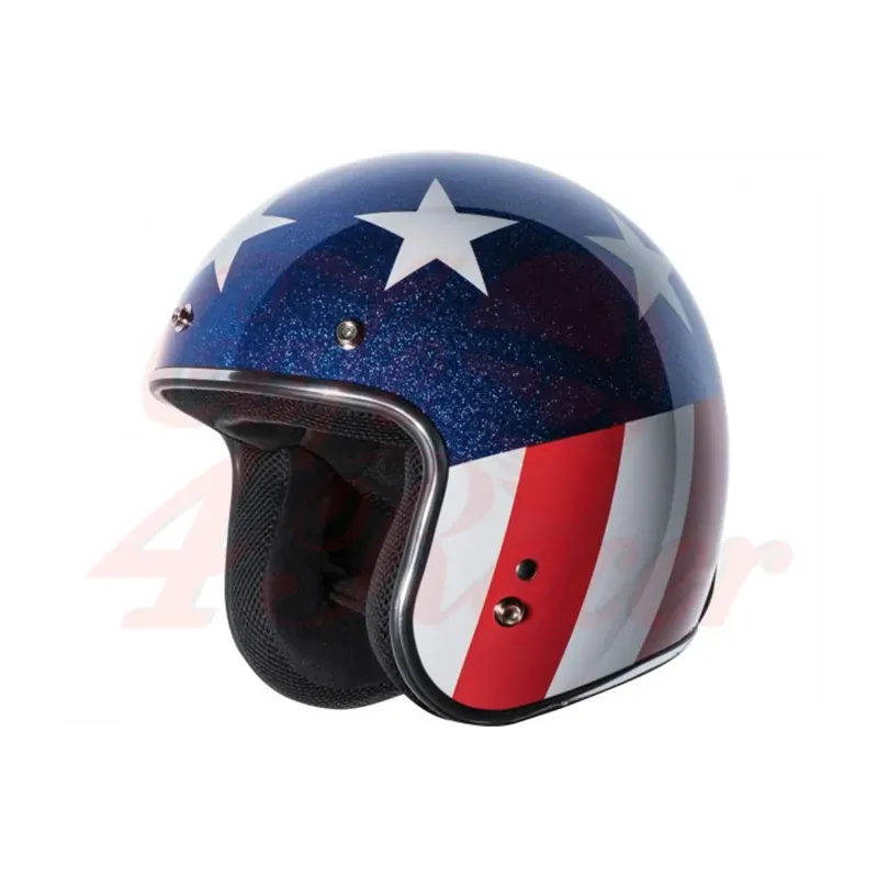 cafe 4 racer - T-50 ECE otevřená přilba lesklá Captain Vegas RWB - TORC Helmets  T-50 