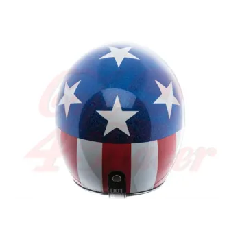 cafe 4 racer - T-50 ECE Captain Vegas Open Face Helmet Captain Vegas RWB - TORC Helmets  T-50 ECE 