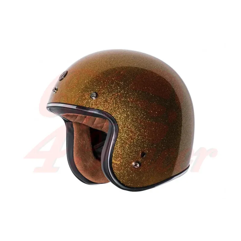 T-50 ECE Gold Mega Flake Open Face Helmet