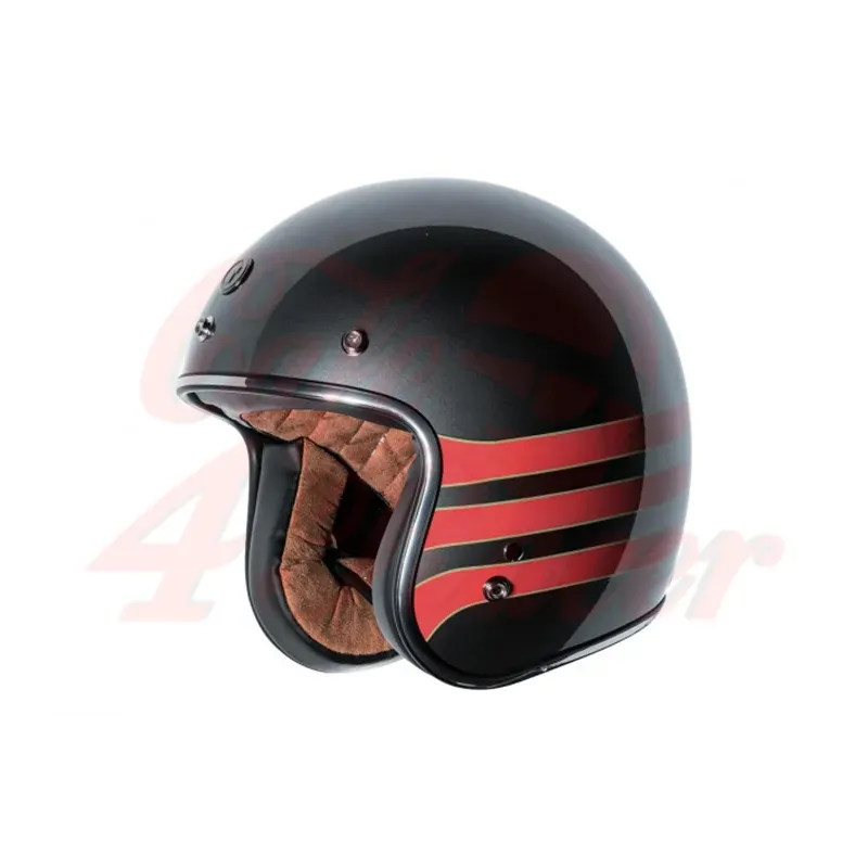cafe 4 racer - T-50 ECE otvorená prilba lesklá sivá Fastlane  - TORC Helmets  T-50 