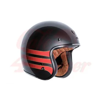 cafe 4 racer - T-50 ECE otvorená prilba lesklá sivá Fastlane  - TORC Helmets  T-50 
