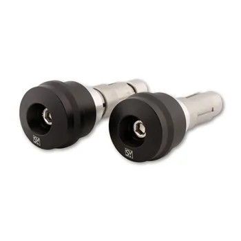 cafe 4 racer - Handlebar Weights "Multi" Aluminum and Steel Handlebars with I Ø 11-23 mm Pair Green - HS MOTO Germany Bar Ends 4251926901346