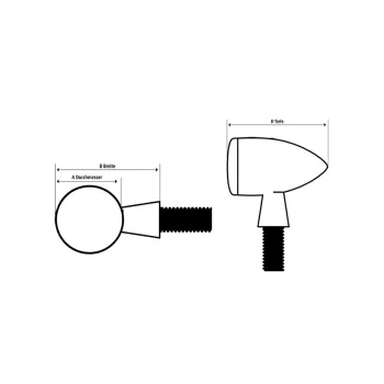 cafe 4 racer - SHIN YO LED rear light/indicator SCURO, tinted glass - Shin Yo 2in1 and 3in1 4054783197484