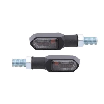 cafe 4 racer - Mini Bullet, halogen turn signals. Black, plain - MCS Standard indicators 