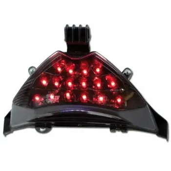 cafe 4 racer -  LED taillight with clear glass, KAWASAKI Z750/1000 ZX6R 03-4 with indicators - Shin Yo Model Rear lights 4054783031696