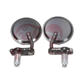 cafe 4 racer - Round Handle Bar End Side Mirrors CR1 black - Cafe4Racer Bar end mirrors 