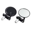 cafe 4 racer - Round Handle Bar End Side Mirrors CR1 black - Cafe4Racer Bar end mirrors 