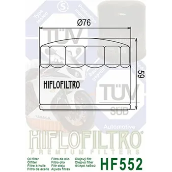 cafe 4 racer - HIFLO OIL FILTER HF552 - HIFLOFILTRO Oil filters 824225111262
