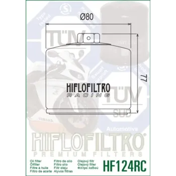 cafe 4 racer - HIFLO FILTER OIL-RACING HF124RC - HIFLOFILTRO Oil filters 824225111743