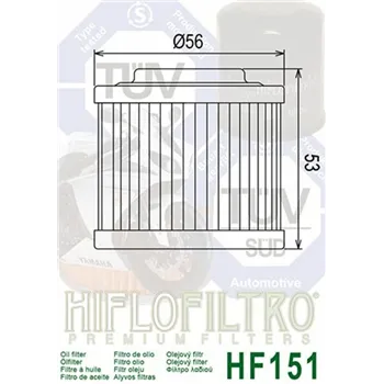 cafe 4 racer - HIFLO OIL FILTER HF151 - HIFLOFILTRO Olejové filtre 824225110241
