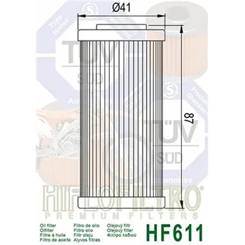 cafe 4 racer - HIFLO OIL FILTER HF611 - HIFLOFILTRO Olejové filtre 824225111354