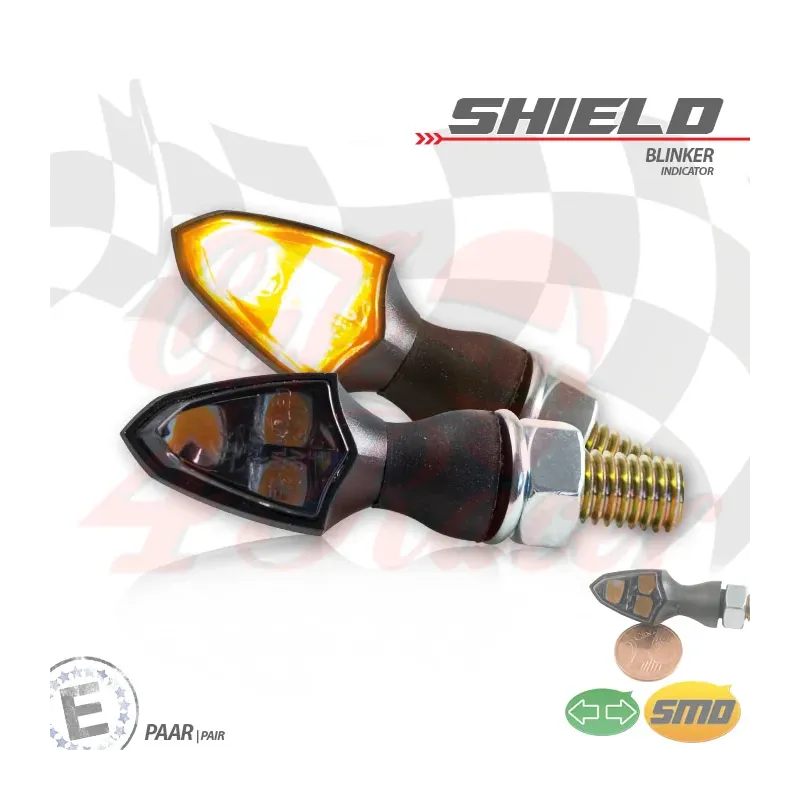 cafe 4 racer - Indikátor SMD "SHIELD" - HS MOTO Germany Standardní ukazatele směru 