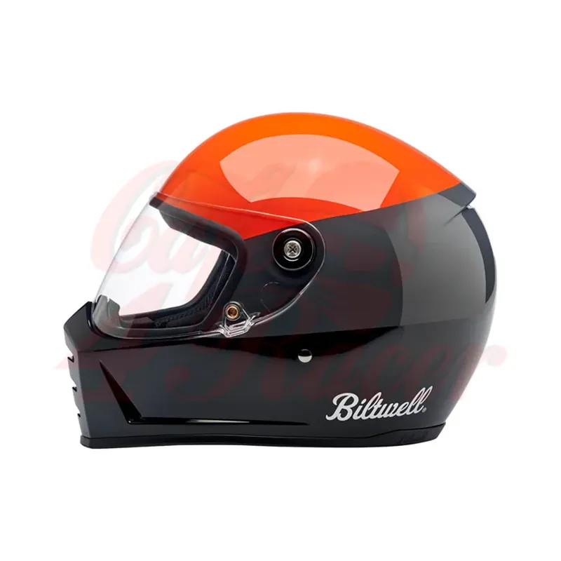 cafe 4 racer - Přilba Biltwell Lane Splitter integrální oranžová/šedá/černá - BILTWELL Biltwell Lane Splitter 