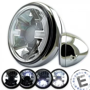 cafe 4 racer - "Hawk" LED headlight chrome - HS MOTO Germany Headlights side mount 4251926902640