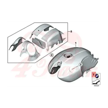cafe 4 racer - Originální emblém BMW - R9T Original Logo Tank - OEM part Emblémy Nálepky Logá 51147721223