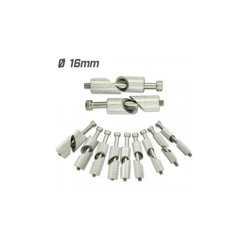 cafe 4 racer - Clamps / clamped parts for handlebar weights Ø16mm - HS MOTO Germany Scrambler handlebars 4251352625748