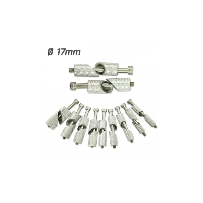 cafe 4 racer - Clamps / clamped parts for handlebar weights Ø17mm - HS MOTO Germany Scrambler handlebars 4251352625755