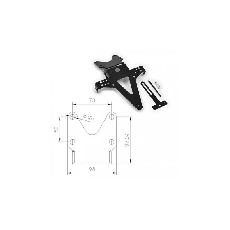 cafe 4 racer - License plate holder UNIVERSAL 1 - HS MOTO Germany License plate holders 4251361205399