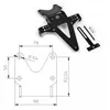cafe 4 racer - Držák SPZ UNIVERSAL 1 - HS MOTO Germany Držáky SPZ a příslušenství 4251361205399