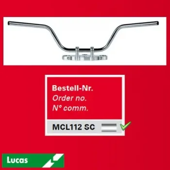 cafe 4 racer - TRW Classic low Handlebar 22 mm , chrome - TRW Standard handlebars 
