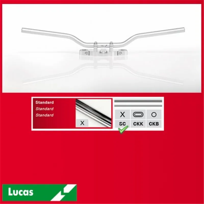 cafe 4 racer - TRW Lucas Steel handlebar "Speedfighter" chrome MCL125SC - TRW Standard handlebars 3322937203413