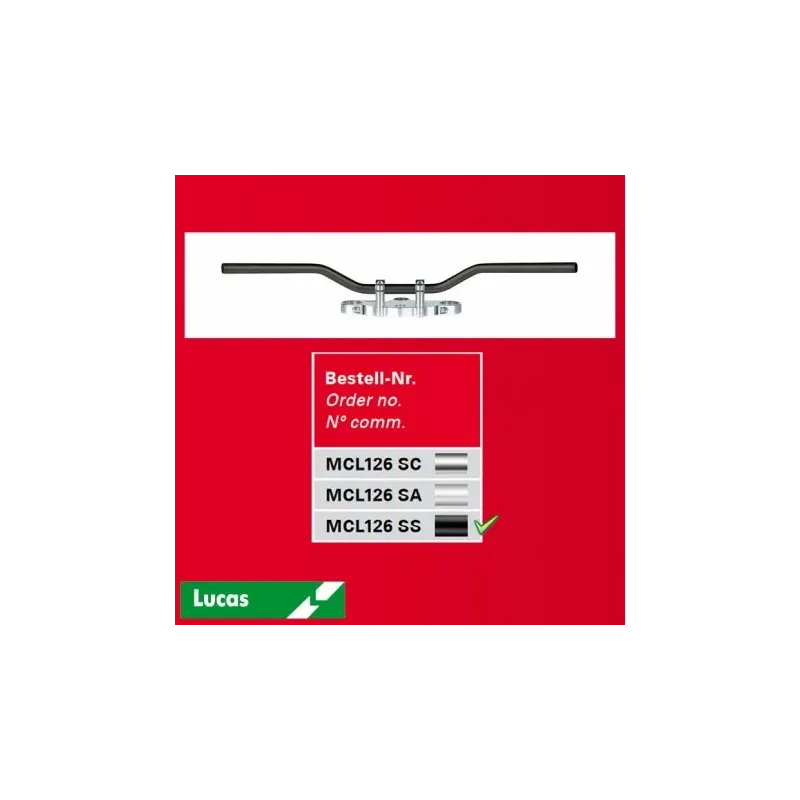 cafe 4 racer - TRW Lucas Superbike Comfort řídítka 22 mm , černá MCL126SS - TRW Standardní řídítka  3322938151928