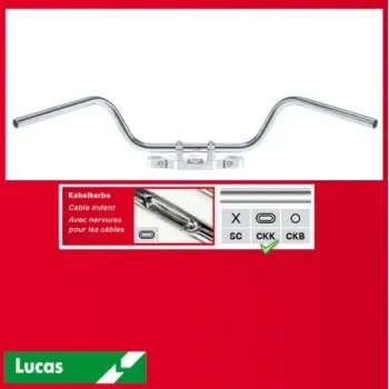 cafe 4 racer - Barracuda HANDLEBAR RACING 22mm čierne - BARRACUDA Štandardné riaditká  753610855286