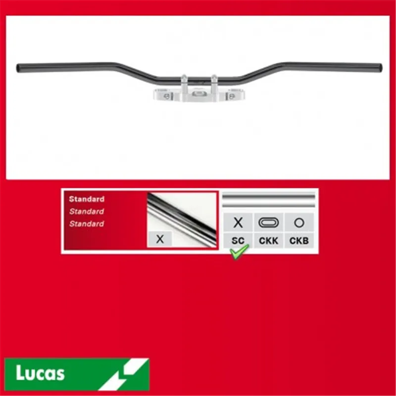 cafe 4 racer - TRW Lucas Steel handlebar "Flyerbar" chrome MCL132SC - TRW Standard handlebars 3322937203505