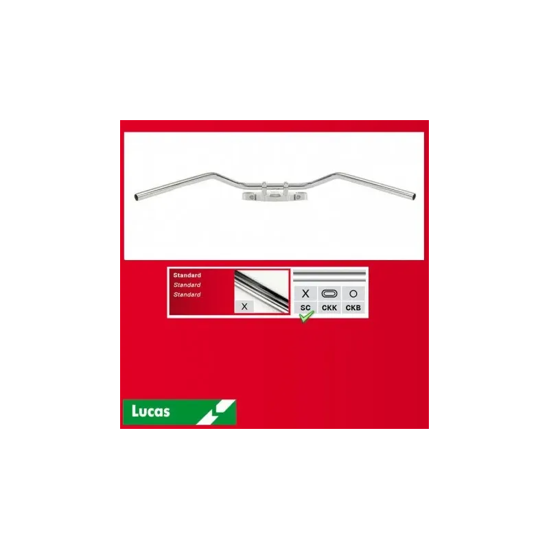 cafe 4 racer - TRW Lucas Steel handlebar "Roadstar Medium" chrome MCL135SC - TRW Standard handlebars 3322937203536