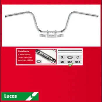 cafe 4 racer - Barracuda HANDLEBAR RACING 22mm černá - BARRACUDA Standardní řídítka  753610855286