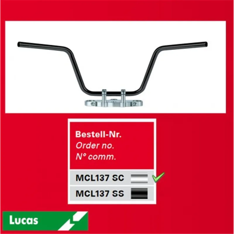 cafe 4 racer - TRW Lucas ocelové říditka "Apehanger" chróm MCL137SC - TRW Standardní řídítka 3322937203550