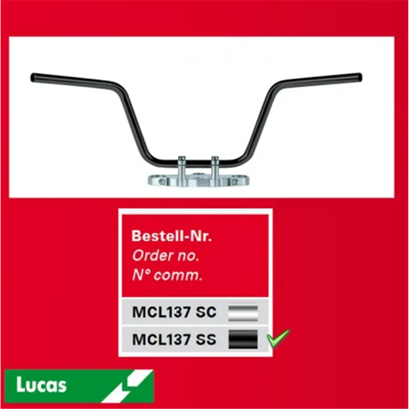 cafe 4 racer - TRW Lucas ocelové říditka "Apehanger" černá MCL137SS - TRW Standardní řídítka 3322938151942