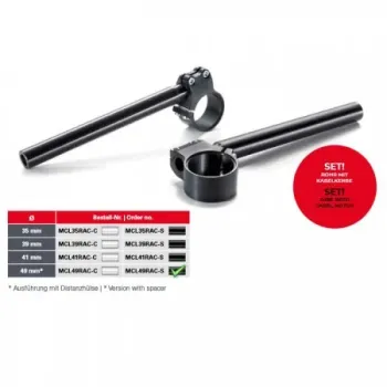 cafe 4 racer - ABM clip-on multiClip Sport Slim 25.4mm - ABM Clip-ons Cafe Racer 