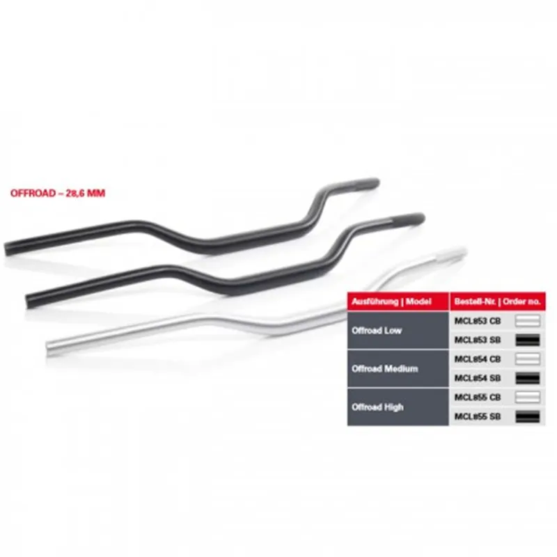 cafe 4 racer - TRW Aluminum handlebar "Offroad" silver MCL854CB - TRW Standard handlebars 3322938386214