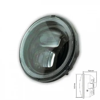 cafe 4 racer - 7" / 17,8cm Harley Headlight Led Headlamps insert black - Cafe4Racer LED Headlight & inserts 