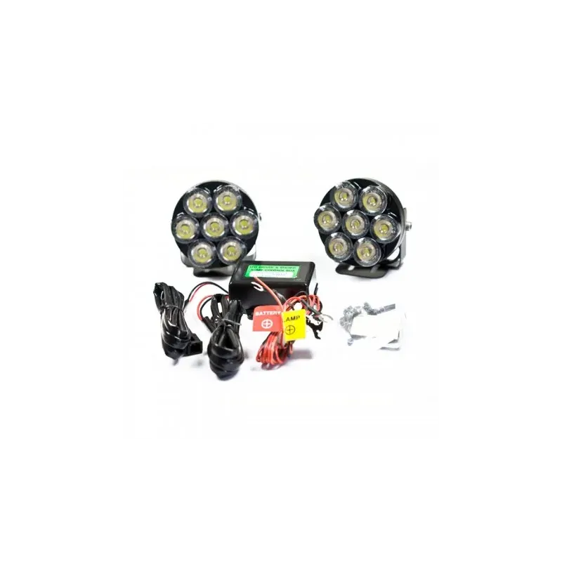 cafe 4 racer -  LED daytime running light set with "7 LEDs"  - HS MOTO Germany Daytime LED lights 4251352607539