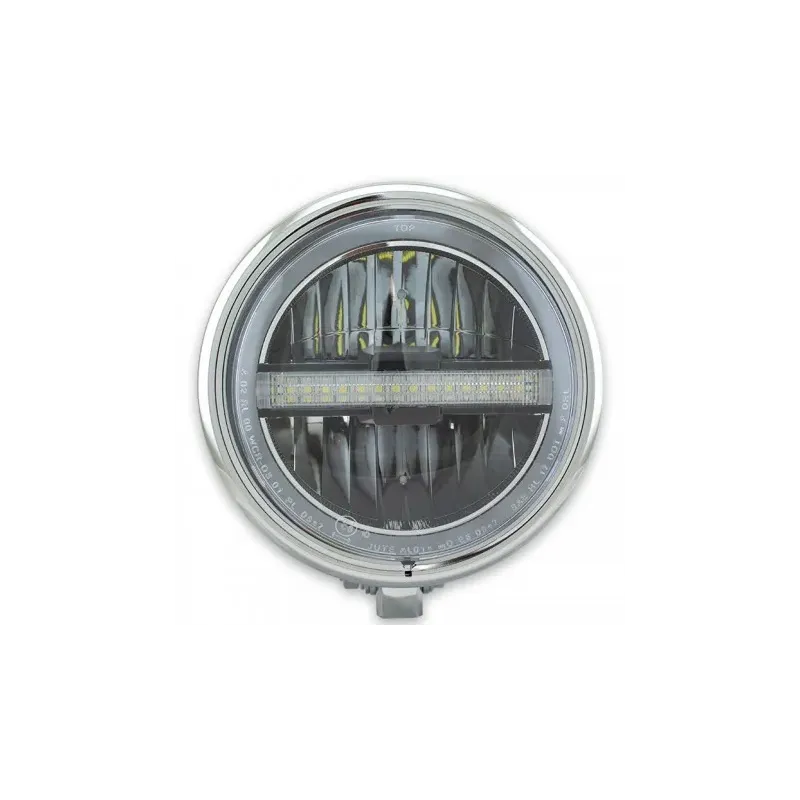 cafe 4 racer - "Horizon" LED headlights 5 3/4" chrome - HS MOTO Germany Headlights bottom mount 4251352631824