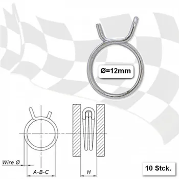 cafe 4 racer - Fuel hose clamps 12mm - HS MOTO Germany Accessories 4251352629050