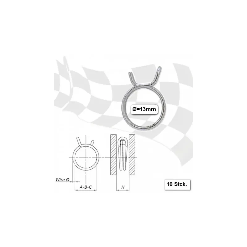 cafe 4 racer - Svorky palivové hadice 13 mm - HS MOTO Germany Příslušenství palivového systému 4251352629067