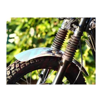cafe 4 racer - Raceblade Front Mudguard/Fender - Polished Aluminium - LC Bikes Street Twin, T100, T120, Street Cup, Street Scrambler - Motone Triumph Bonneville 