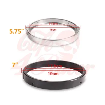 cafe 4 racer - 5.75" Aluminum Headlight Bucket - Silver - Cafe4Racer Headlight housing 