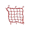 cafe 4 racer - Luggage net red , 6 hooks ,  40 x 40cm - HS MOTO Germany Transportation 
