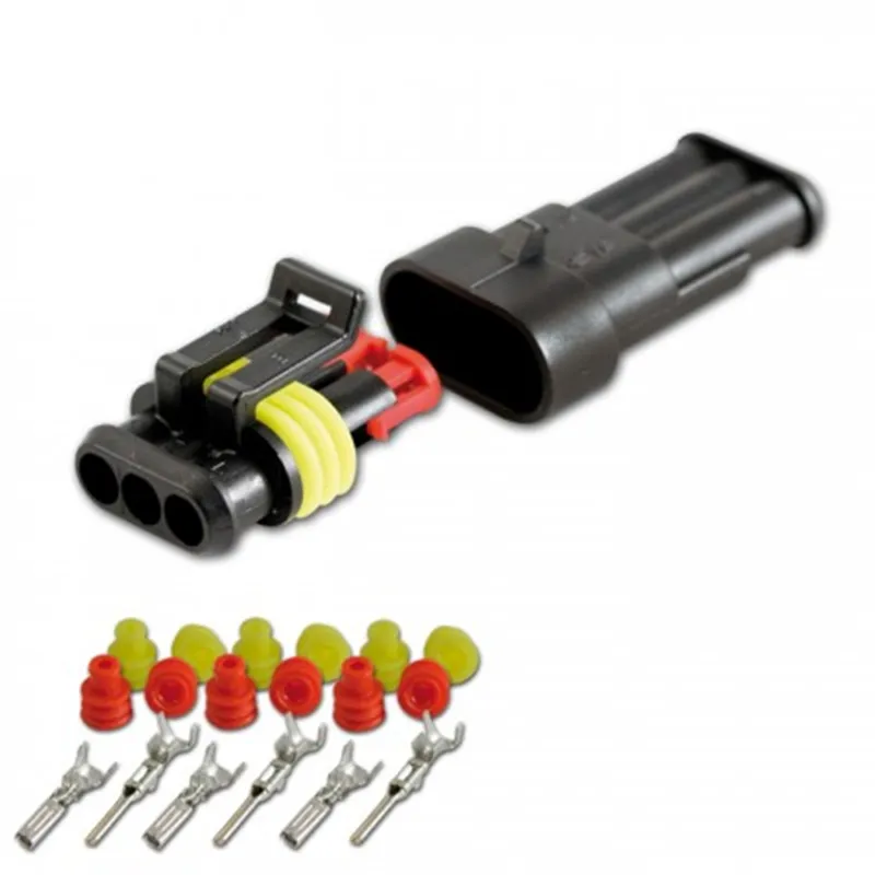 cafe 4 racer - Sada puzdier AMP Superseal 3-pin - HS MOTO Germany Konektory a ostatné 4251352623034