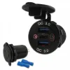 cafe 4 racer - Board socket "3.0" black 2x USB-A + 1x USB-C - HS MOTO Germany USB socket port 4251926906464
